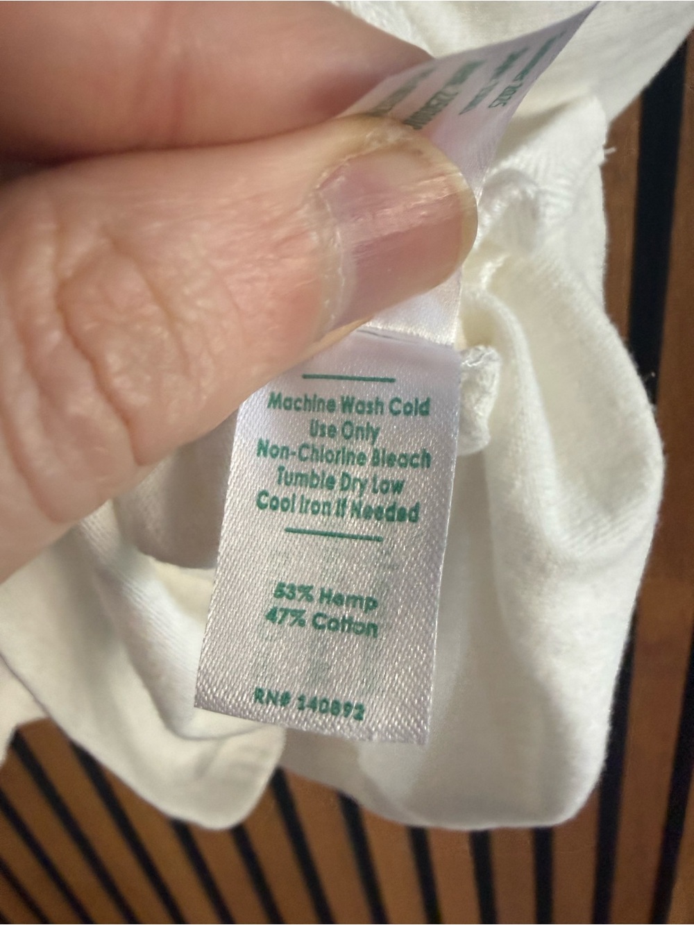 NWT Marine Layer Hemp Cotton Polo Shirt in White/Grey Mist Stripe - Picture 7 of 8